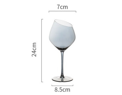 Oblique Mouth Wine Champagne Glass