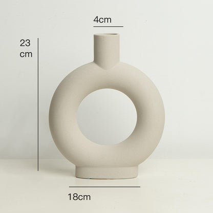 Nordic Ceramic White Flower Vase