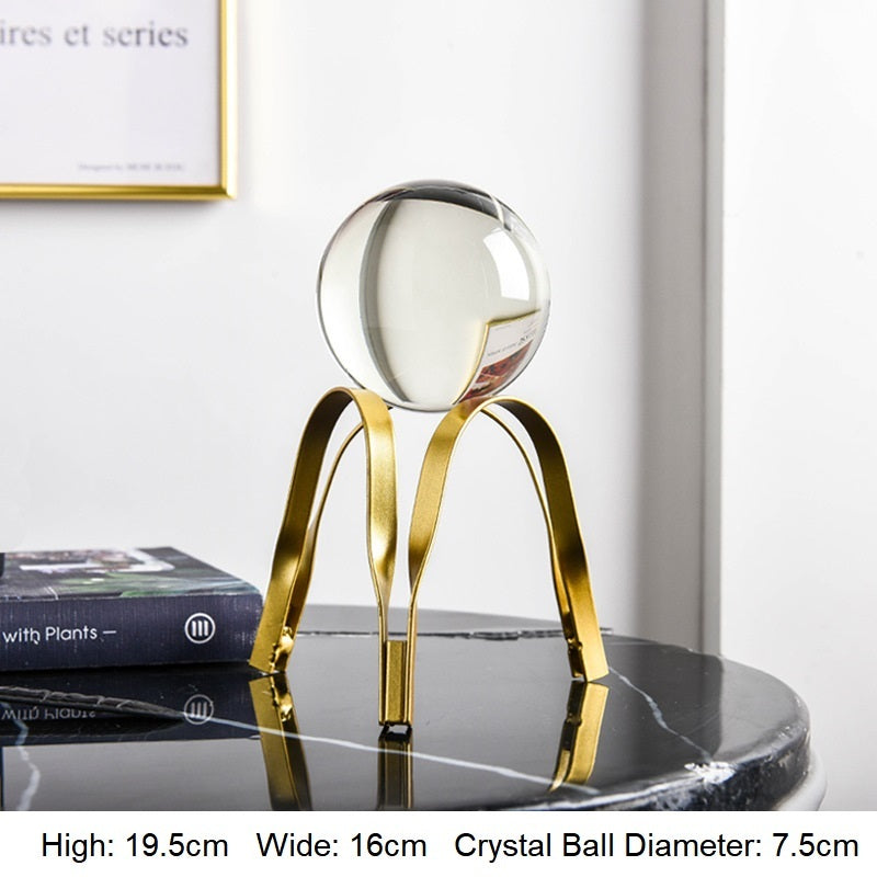 Golden Luxury Metal Crystal Ball Ornament