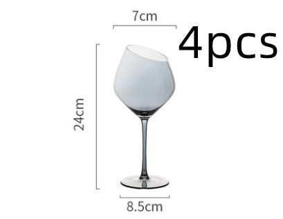 Oblique Mouth Wine Champagne Glass