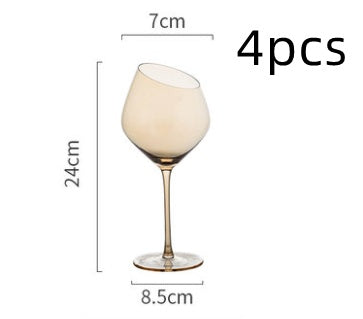 Oblique Mouth Wine Champagne Glass